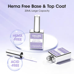 GELLEN top coat glossy finish delivers salon-quality shine.