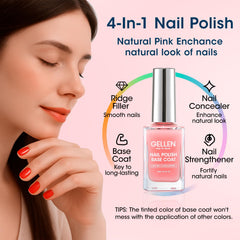 GELLEN top coat shine close-up illustrating crystal-clear, mirror-like finish.