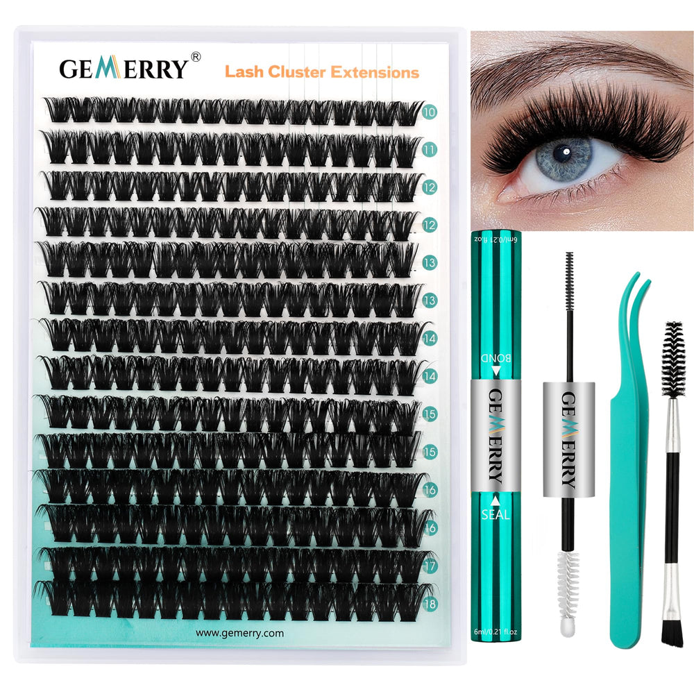 GEMERRY eyelash-extension-kit collection closeup for at-home salon-like results
