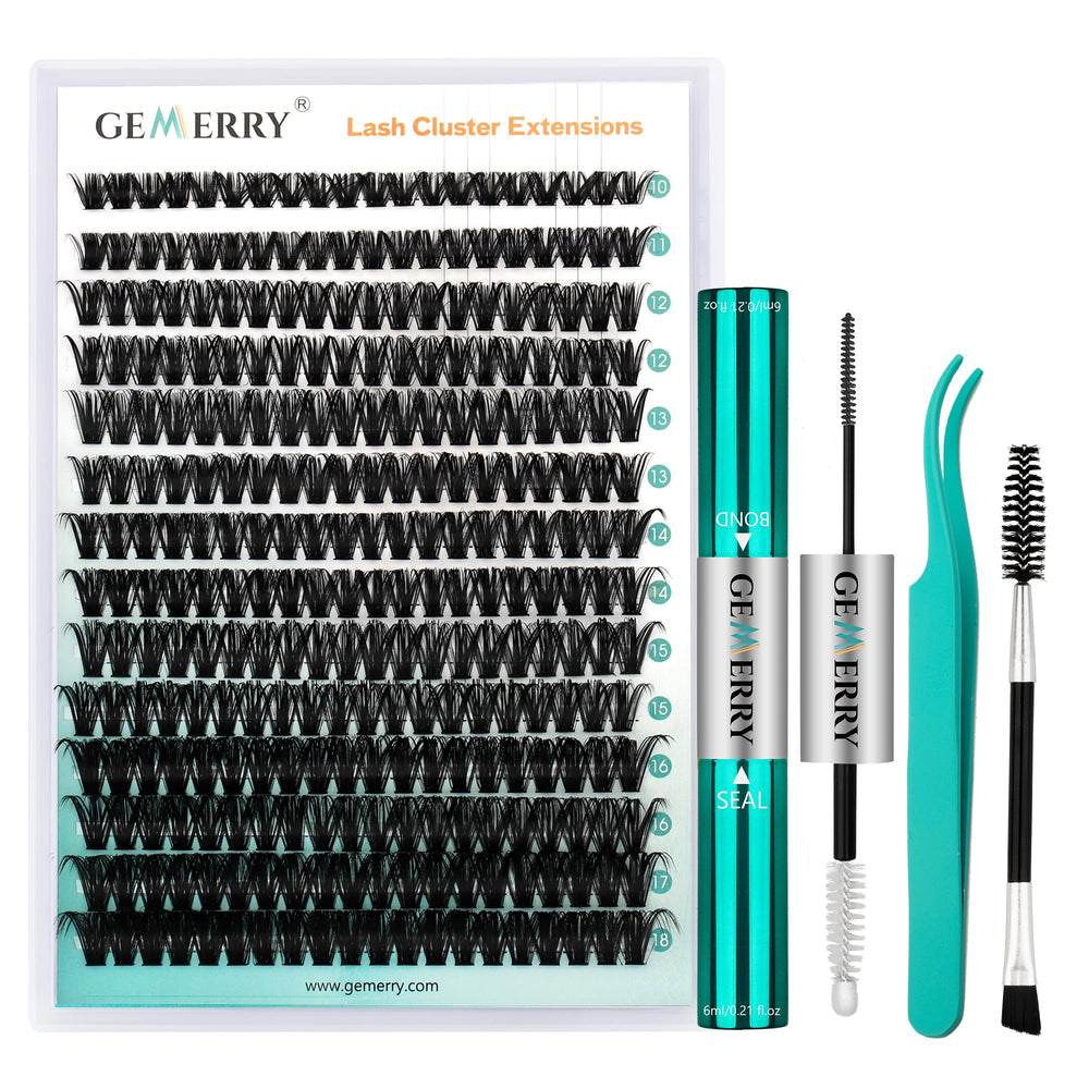 GEMERRY fluffy lash extension kit 280pcs for customizable salon-style looks.