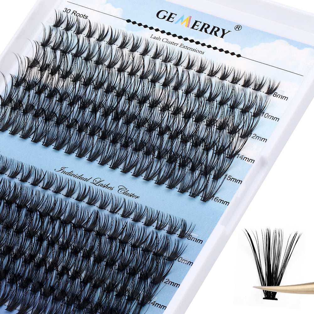 GEMERRY lash clusters tray with 30D/40D mix for DIY fullness