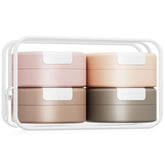 Gemice travel containers with magnetic design for organized toiletries on the go.