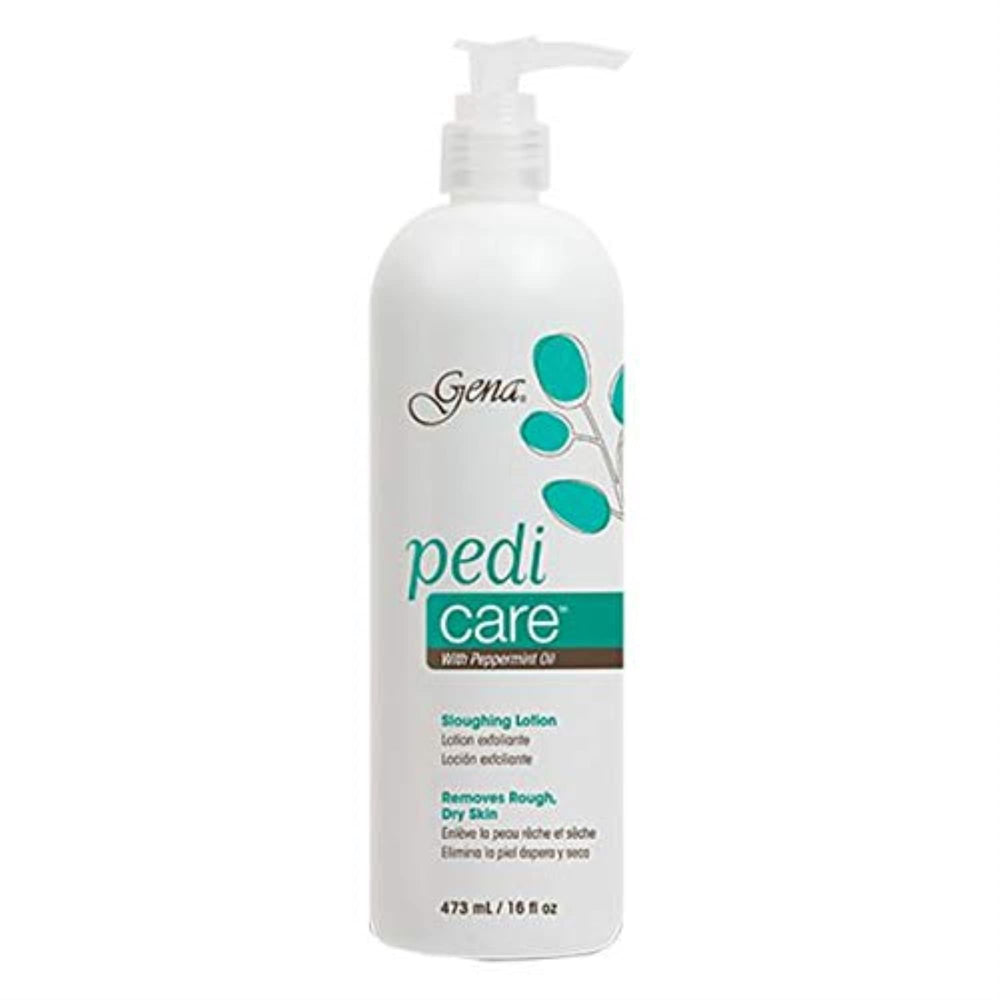 Gena Pedi Care peppermint lotion bottle provides refreshing foot hydration and smooth skin.