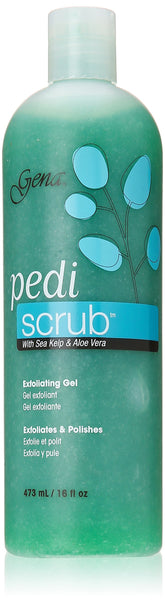 Gena Pedi Scrub Gel 16oz bottle for smoother feet at home