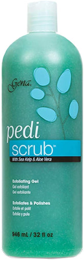 Gena Pedi-Scrub Gel 32oz bottle for easy at-home pedicure routines