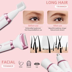 Generic 5-in-1 electric razor for women face-trimmer delivers smooth, gentle trimming.