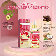 Generic Body Juice Oil Strawberry Pound Cake scent bottle highlights indulgent fragrance