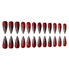 Generic Halloween nails nail file and wooden stick aid shaping and removal.