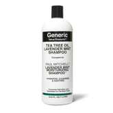 Generic Value Products Lavender Shampoo pour bottle showing hydration from tea tree oil