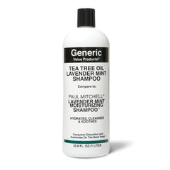 Generic Value Products Lavender Shampoo pour bottle showing hydration from tea tree oil