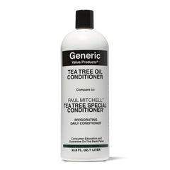 Generic Value Products Tea Tree Oil Conditioner bottle promotes daily moisture and shine.