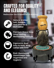 Gentleman Jon complete shaving brush kit bowl for creating creamy lather.