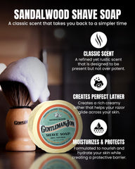 Gentleman Jon complete shaving brush kit stand keeps tools dry between uses.