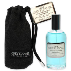 Geoffrey Beene Grey Flannel bottle front, ideal for daily confidence and signature scent.