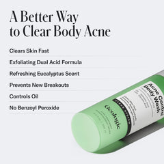 Geologie Acne Control Body Wash eucalyptus scent evokes refreshing shower experience