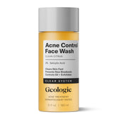 Geologie Acne Control Face Wash bottle front shows 2% salicylic acid for clearer pores.