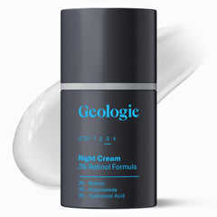 Geologie Retinol Night Cream packaging image showing premium nighttime skincare.