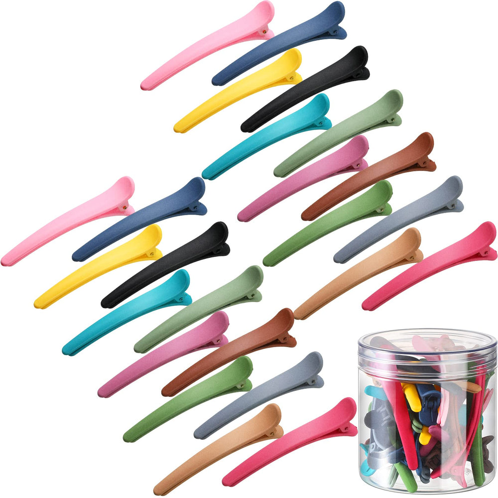 Geosar duck billed hair clips colorful collection for secure styling and color coordination