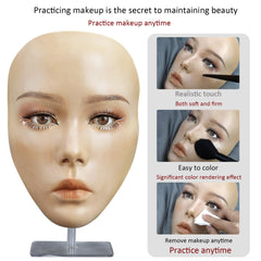 Getpuchra 5D makeup practice face board side view showing skin texture