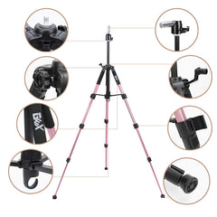 GEX 55-inch aluminum tripod stand offers stable height for different styling tasks.