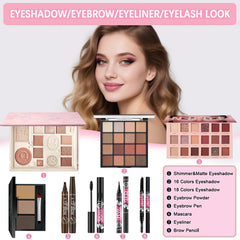 Geyomi All-in-One Makeup Kit lipstick and lip gloss for hydrated color