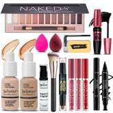 Geyomi all-in-one makeup kit 12-color eyeshadow palette for versatile eye looks.