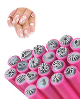 Geyynow nail art stamp pen showing 20 patterns for versatile DIY manicures.