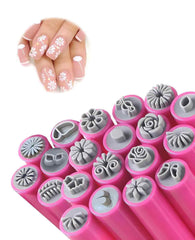 Geyynow nail art stamp pen showing 20 patterns for versatile DIY manicures.