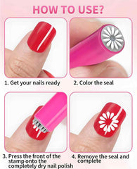 Geyynow sturdy plastic nail art stamp pen showing durable construction.