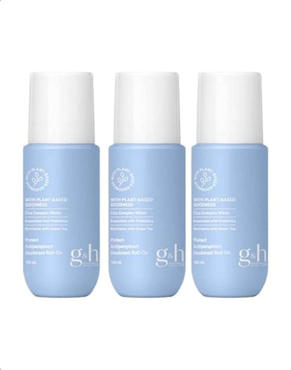 G&H Protect roll-on three-pack in new packaging for convenient freshness.
