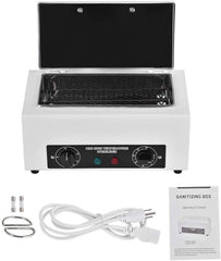 Giff NV-210 top-view shows compact heat sterilizer ideal for salon prep.