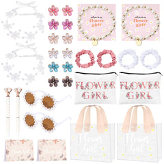 GiftSketch 30Pcs Flower Girl Gift Set box display for two little princesses