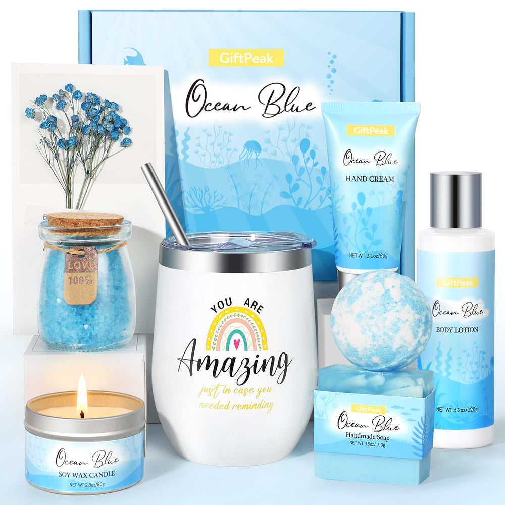 GiftPeak birthday gift box in ocean blue, ideal for gifting