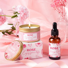 GiftPeak rose body lotion and hand cream visual—nourish skin after a bath