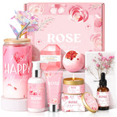 GiftPeak rose relaxing spa gift basket visual—great for a self-care moment
