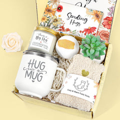 GiftPeak sympathy gift basket box with succulent plant offers gentle comfort and support.