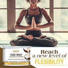 GIGI Coconut Honee Flex Wax body application removes hair with a flexible formula
