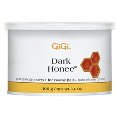 GIGI Dark Honee Soft Wax jar closeup for smooth skin preparation and salon-grade results.