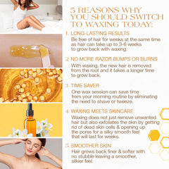 GIGI hard wax beads Golden Honee bikini line use demonstrates gentle waxing for sensitive areas