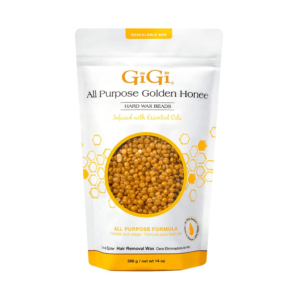 GIGI hard wax beads Golden Honee pack closeup for professional hair removal results