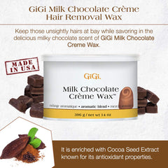 GiGi Milk Chocolate Crème Wax warming setup enables easy reheating for use.