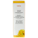 GiGi natural muslin epilating strips large 3x9 pack, durable texture for at-home waxing.