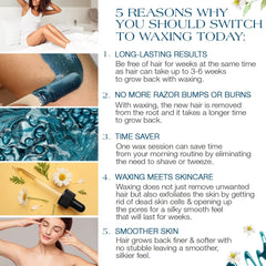 GiGi wax beads require no strips, enabling quick at-home waxing sessions.
