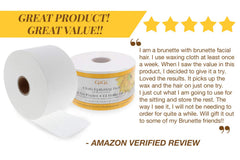 GIGI tear-resistant epilating roll stays intact during waxing sessions.