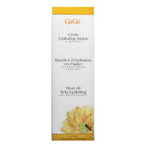 GIGI non-woven wax strips face close-up for precise, gentle hair removal