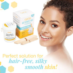 GiGi Brazilian Microwave Wax Kit applicators for precise bikini area waxing.