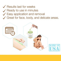 GiGi Brazilian Microwave Wax tub showing soft consistency for gentle removal.