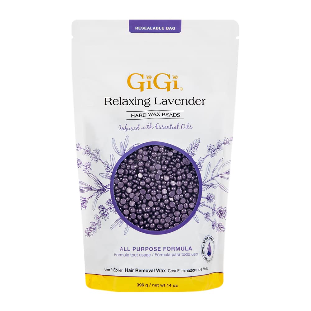 GiGi Relaxing Lavender wax beads for full-body waxing and smoother skin