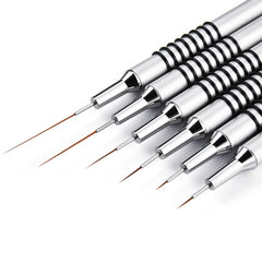 Giifnonnt Nail Art Liner Set with six ultra-thin brushes for precise lines.