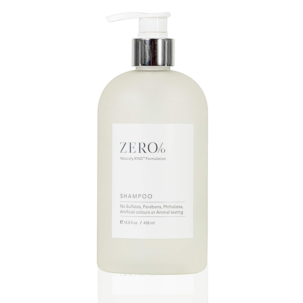 Gilchrist & Soames Zero% Collection Shampoo bottle pour for quick daily cleanse.